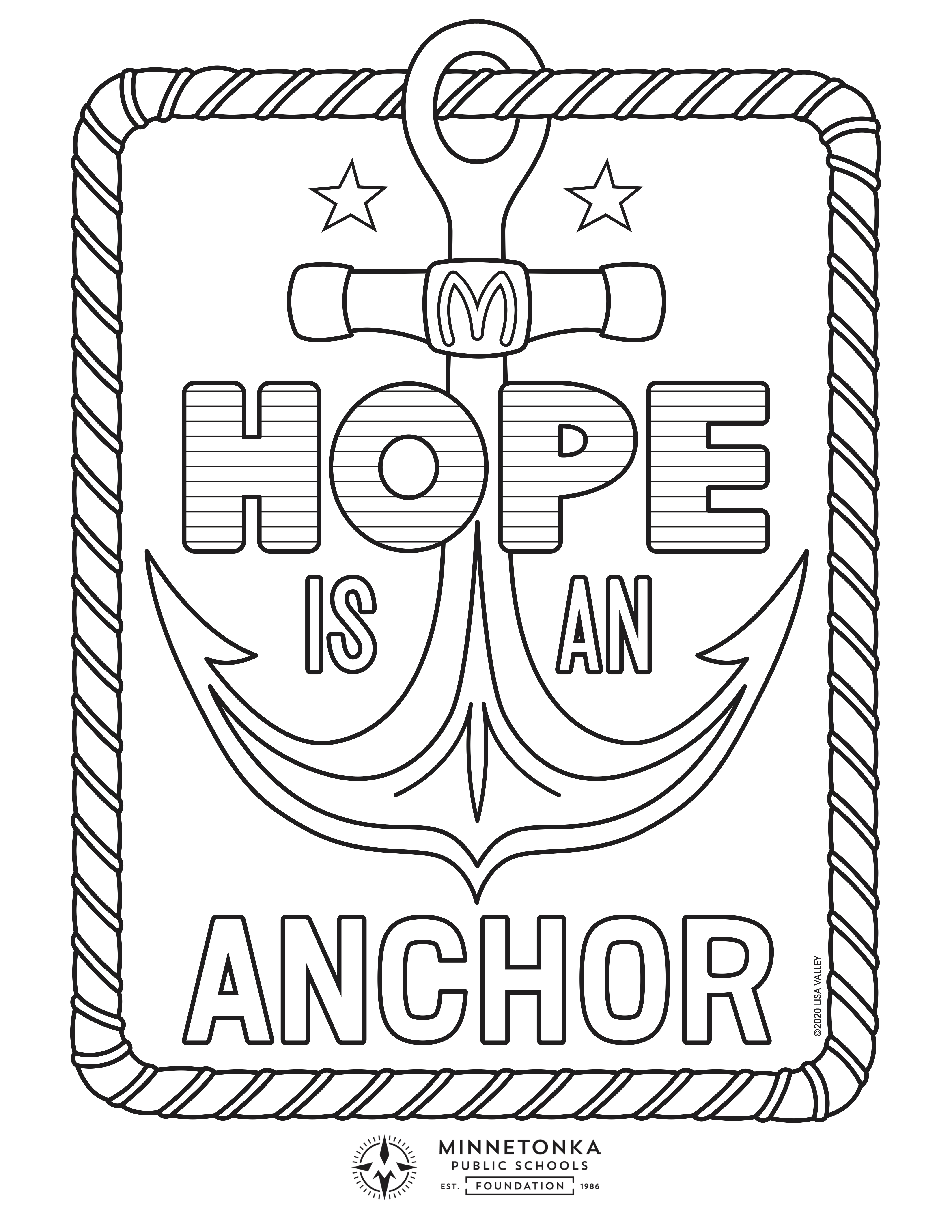 Anchor Coloring Sheet English