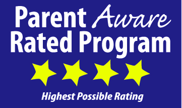 логотип "родительское внимание" с оценкой 4 звезды